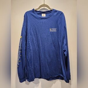 Simply Southern Royal Blue Shirt with Yellow Accents